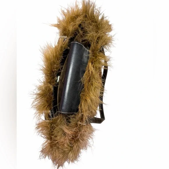 Marilyn Monroe Faux-Fur Trim Leopard Print Tote Bag in Brown - Picture 3 of 4